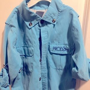 Prodoh boys size 5 button up fishing shirt